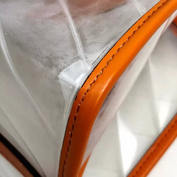 FENDI Customization Small Peekaboo Defender Tote Bag Hand Bag Orange - Picture 6 of 10